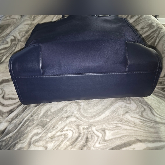 Tory Burch Nylon Leather Tote Bag (Navy Blue) - Picture 6 of 11